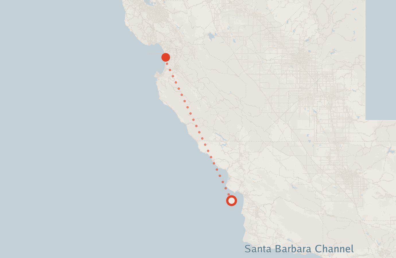 Activity map — real sighting points on an OpenStreetMap basemap