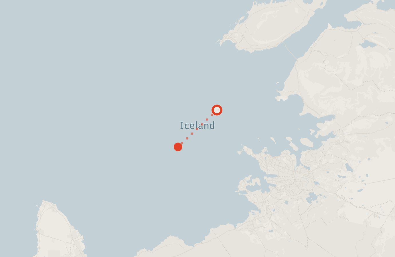 Activity map — real sighting points on an OpenStreetMap basemap