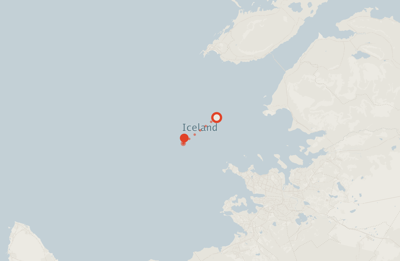 Activity map — real sighting points on an OpenStreetMap basemap