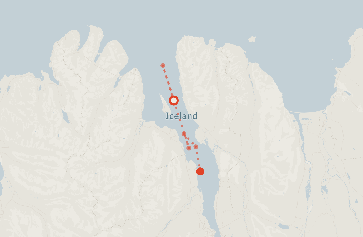 Activity map — real sighting points on an OpenStreetMap basemap