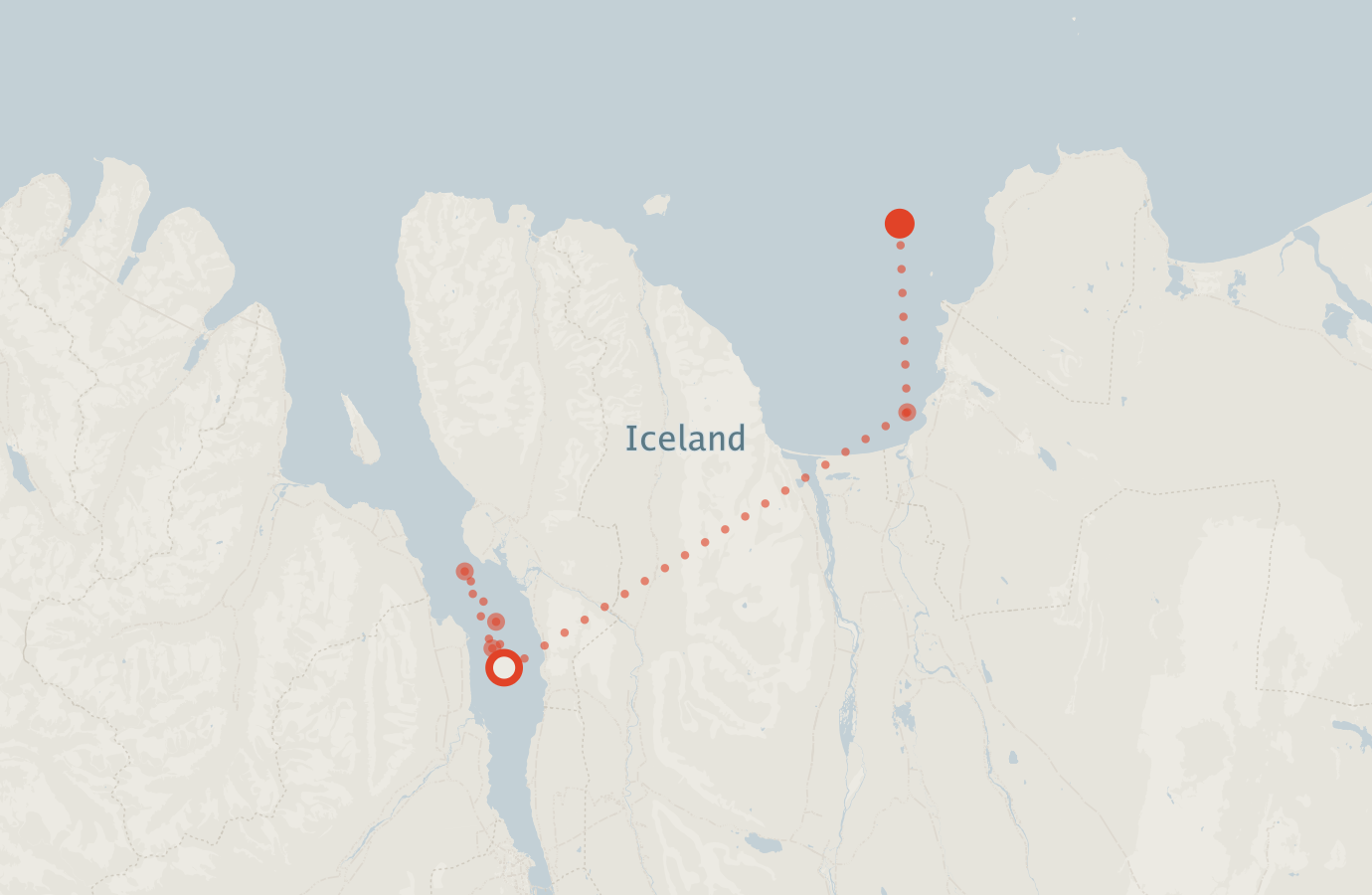 Activity map — real sighting points on an OpenStreetMap basemap