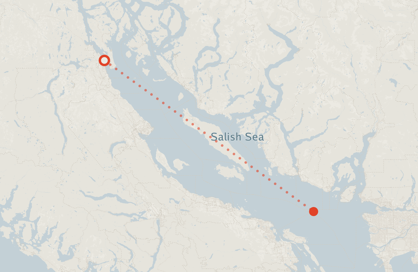 Activity map — real sighting points on an OpenStreetMap basemap