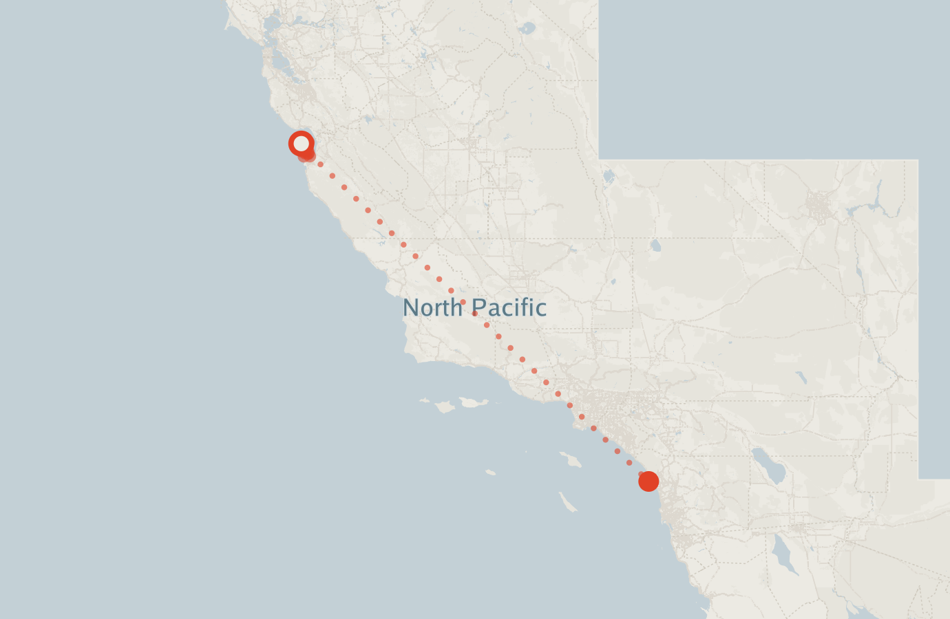 Activity map — real sighting points on an OpenStreetMap basemap