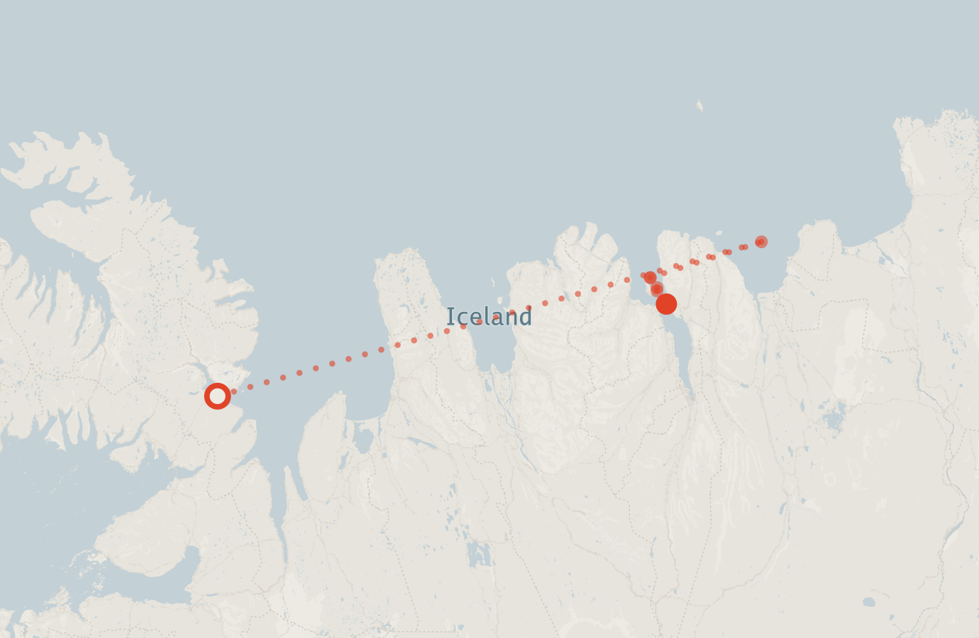 Activity map — real sighting points on an OpenStreetMap basemap