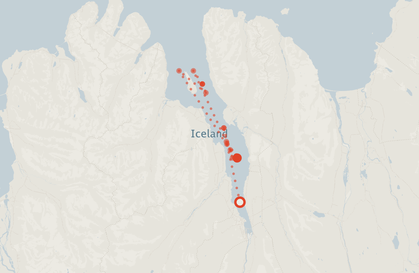 Activity map — real sighting points on an OpenStreetMap basemap