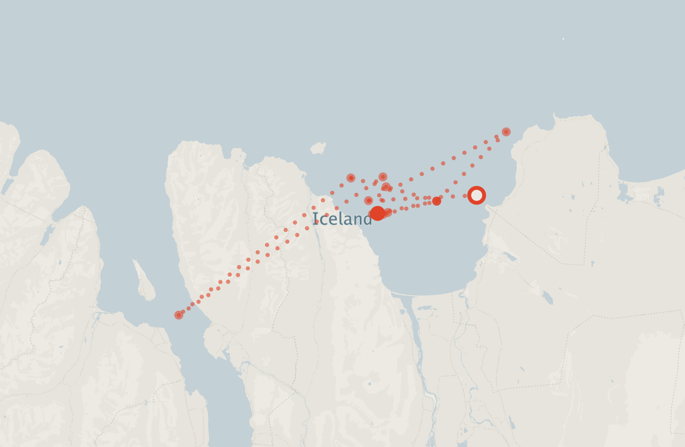 Activity map — real sighting points on an OpenStreetMap basemap