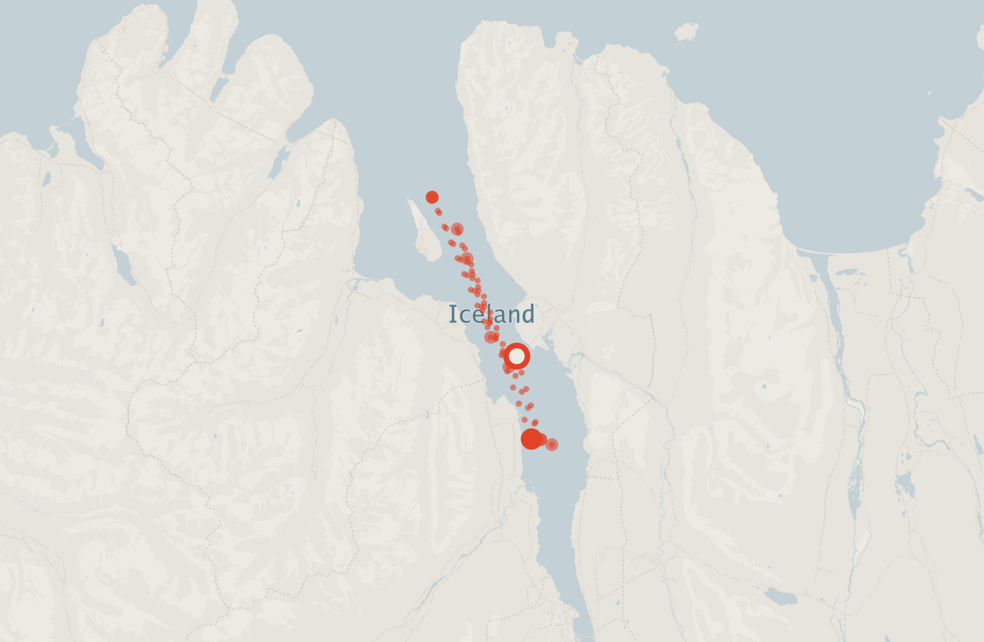 Activity map — real sighting points on an OpenStreetMap basemap