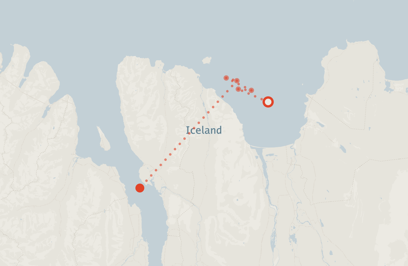 Activity map — real sighting points on an OpenStreetMap basemap
