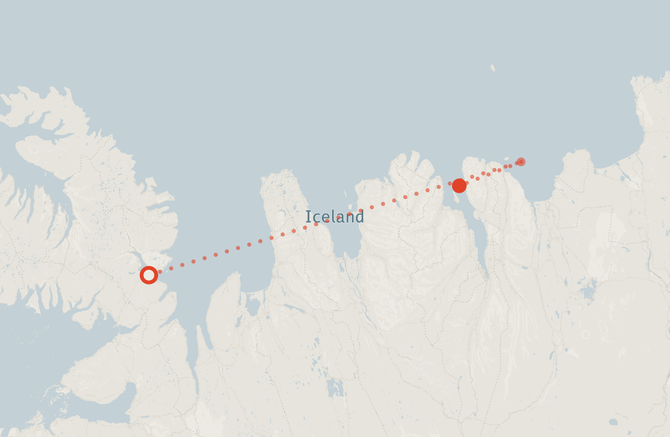 Activity map — real sighting points on an OpenStreetMap basemap