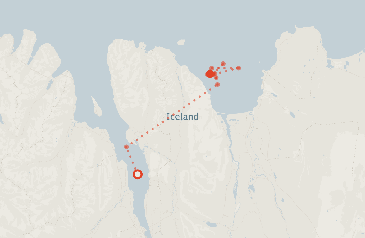 Activity map — real sighting points on an OpenStreetMap basemap