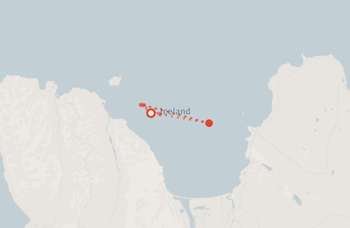 Activity map — real sighting points on an OpenStreetMap basemap