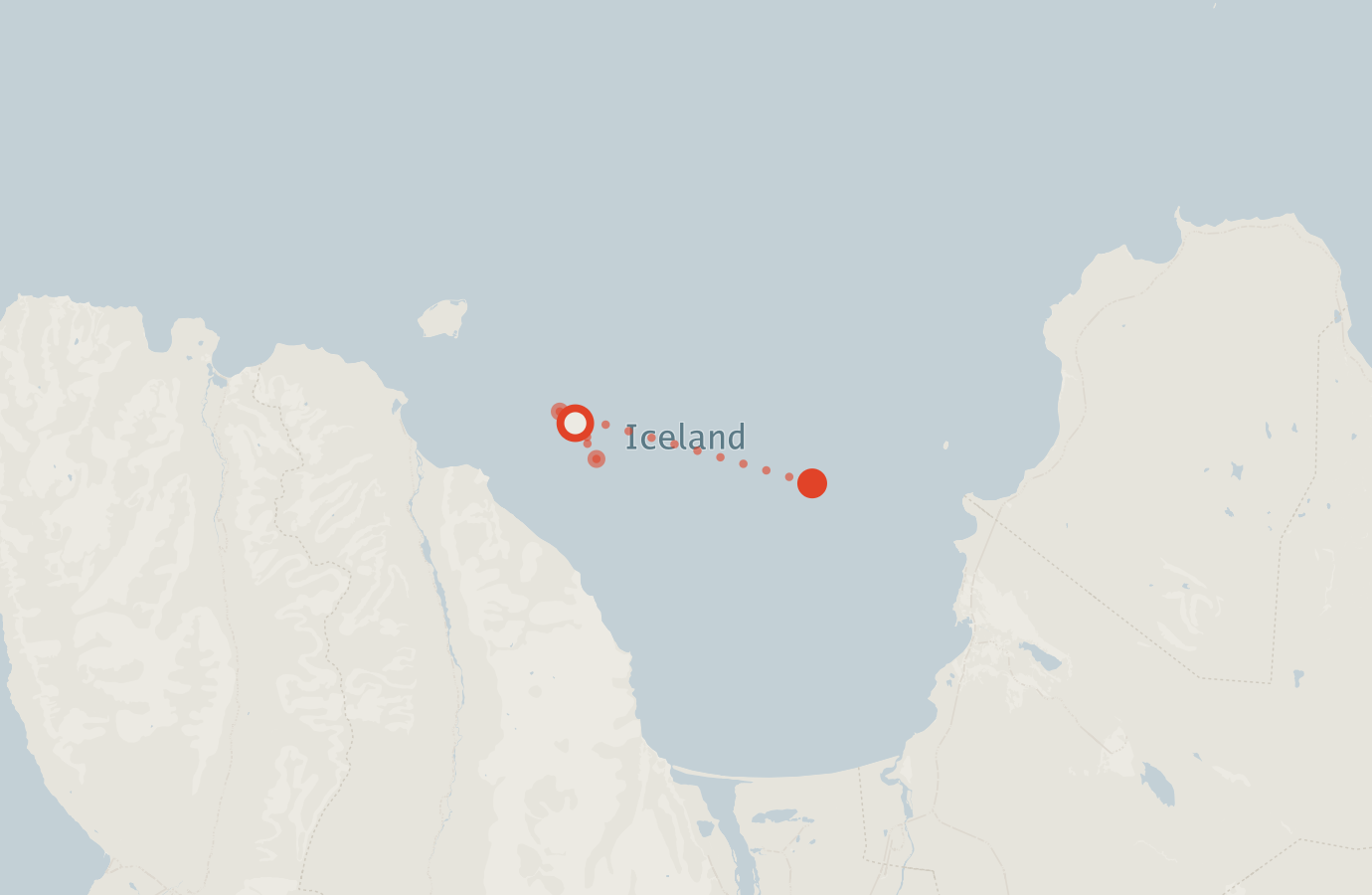 Activity map — real sighting points on an OpenStreetMap basemap