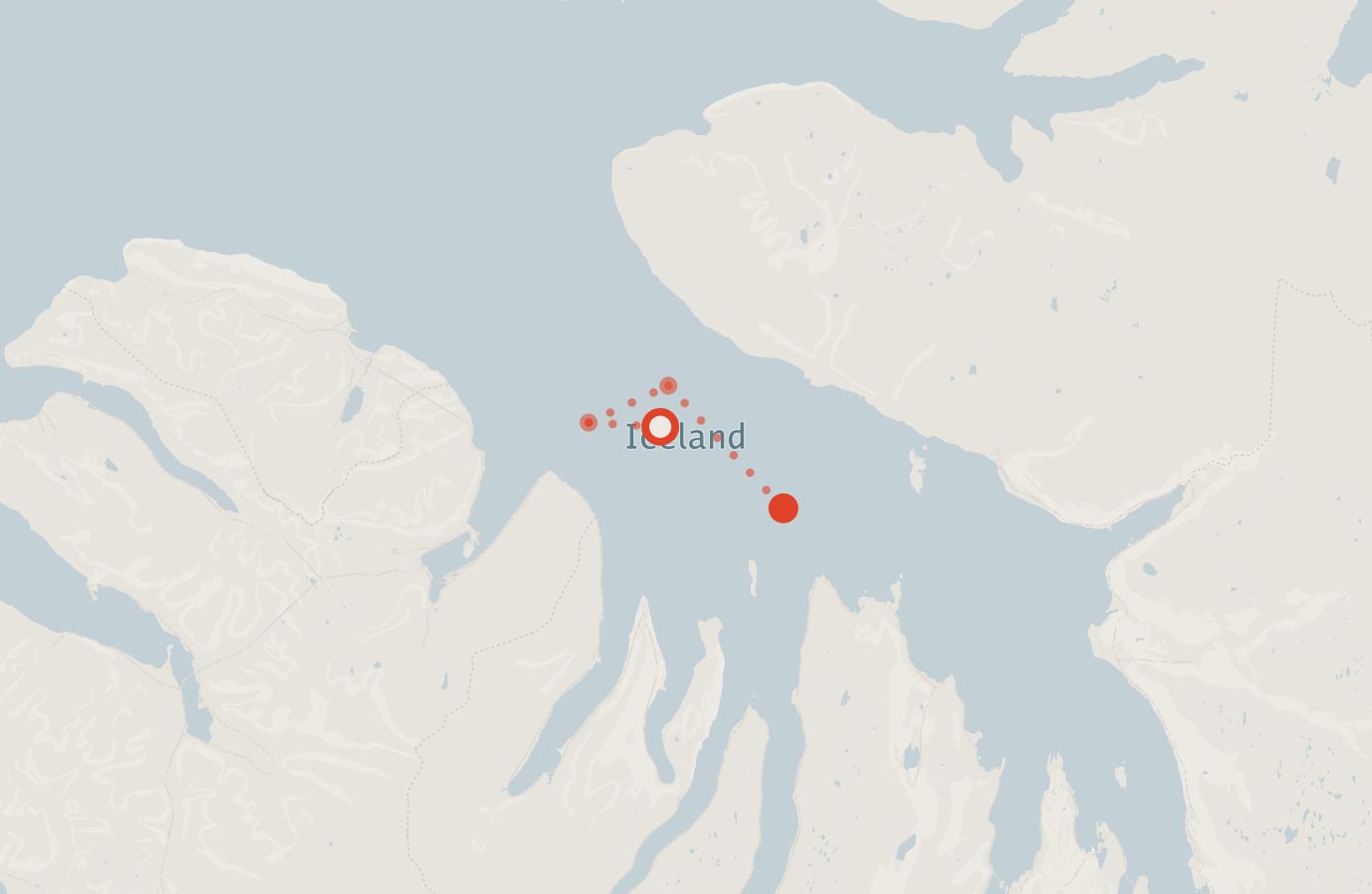 Activity map — real sighting points on an OpenStreetMap basemap