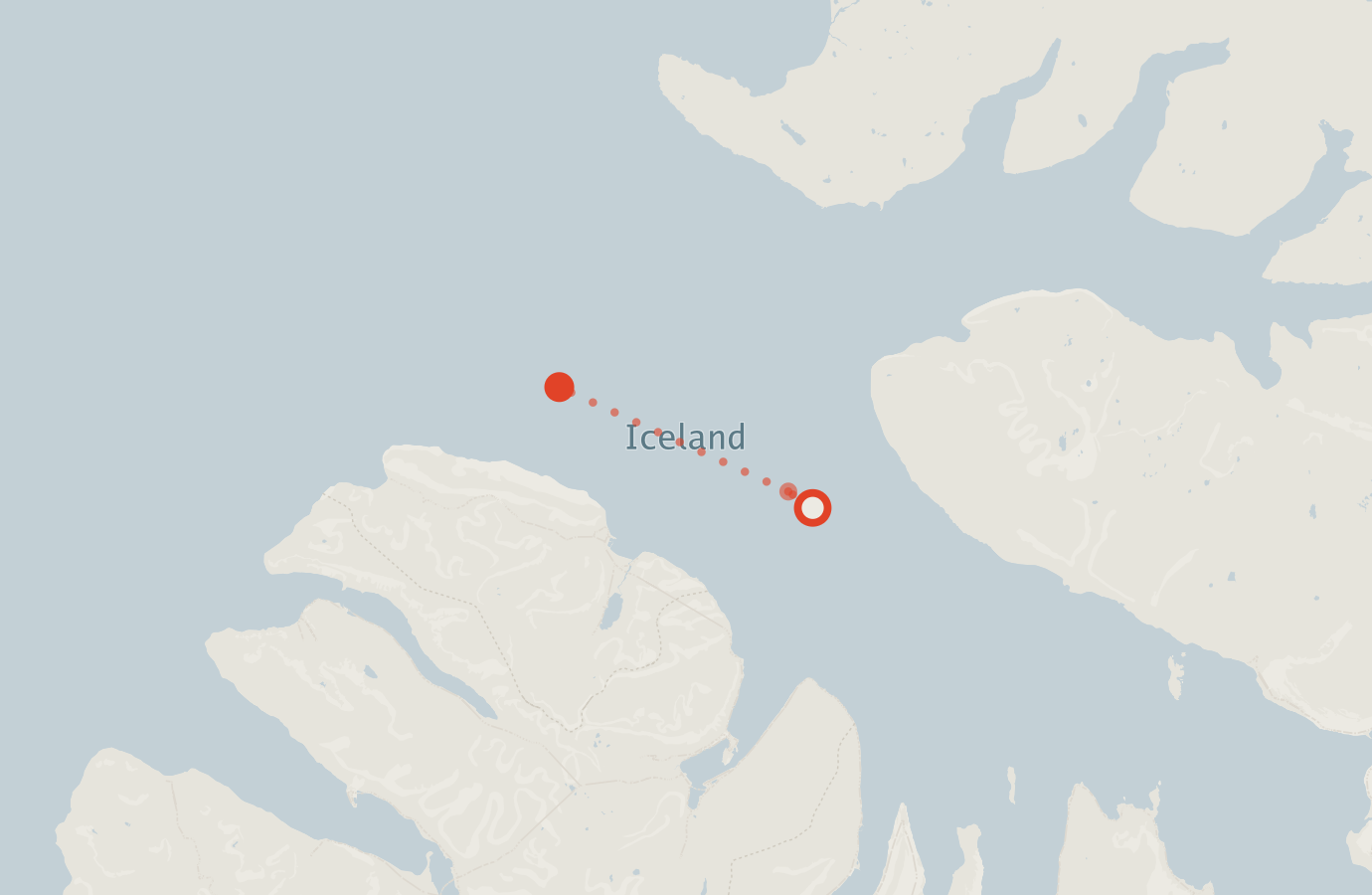 Activity map — real sighting points on an OpenStreetMap basemap