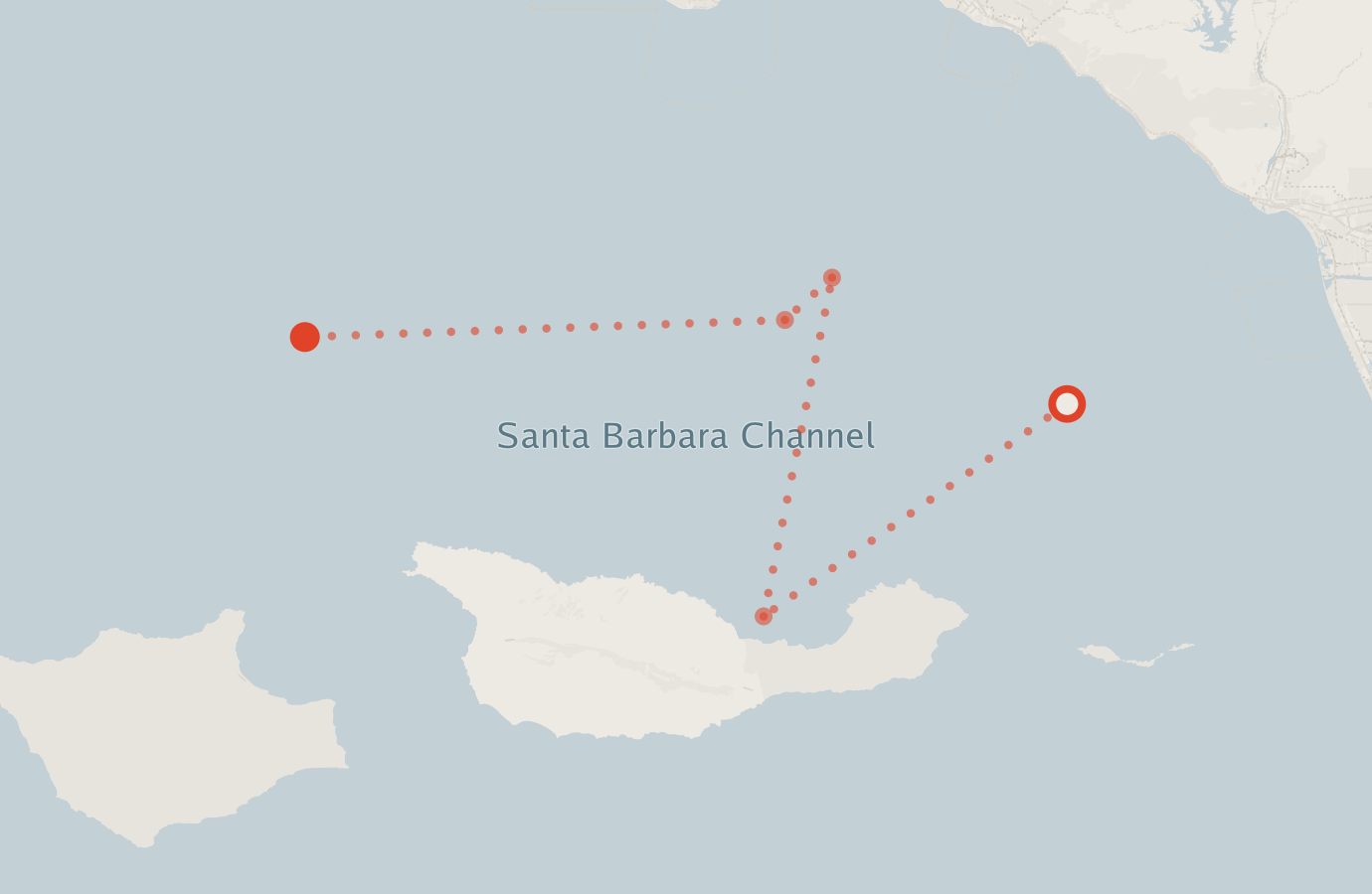 Activity map — real sighting points on an OpenStreetMap basemap
