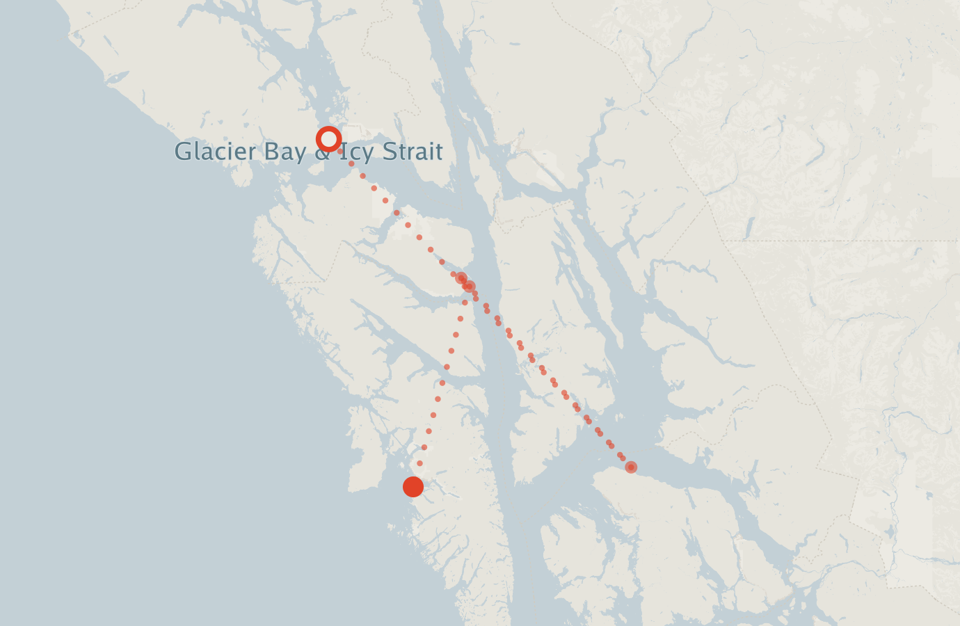 Activity map — real sighting points on an OpenStreetMap basemap