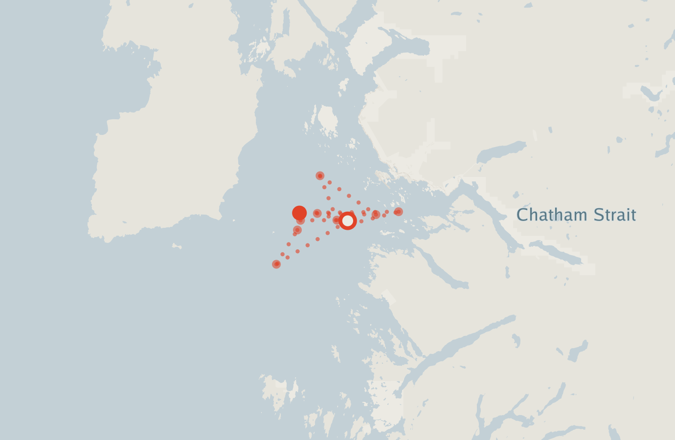 Activity map — real sighting points on an OpenStreetMap basemap