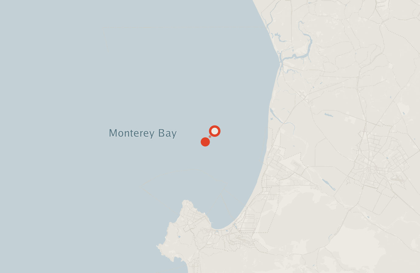 Activity map — real sighting points on an OpenStreetMap basemap