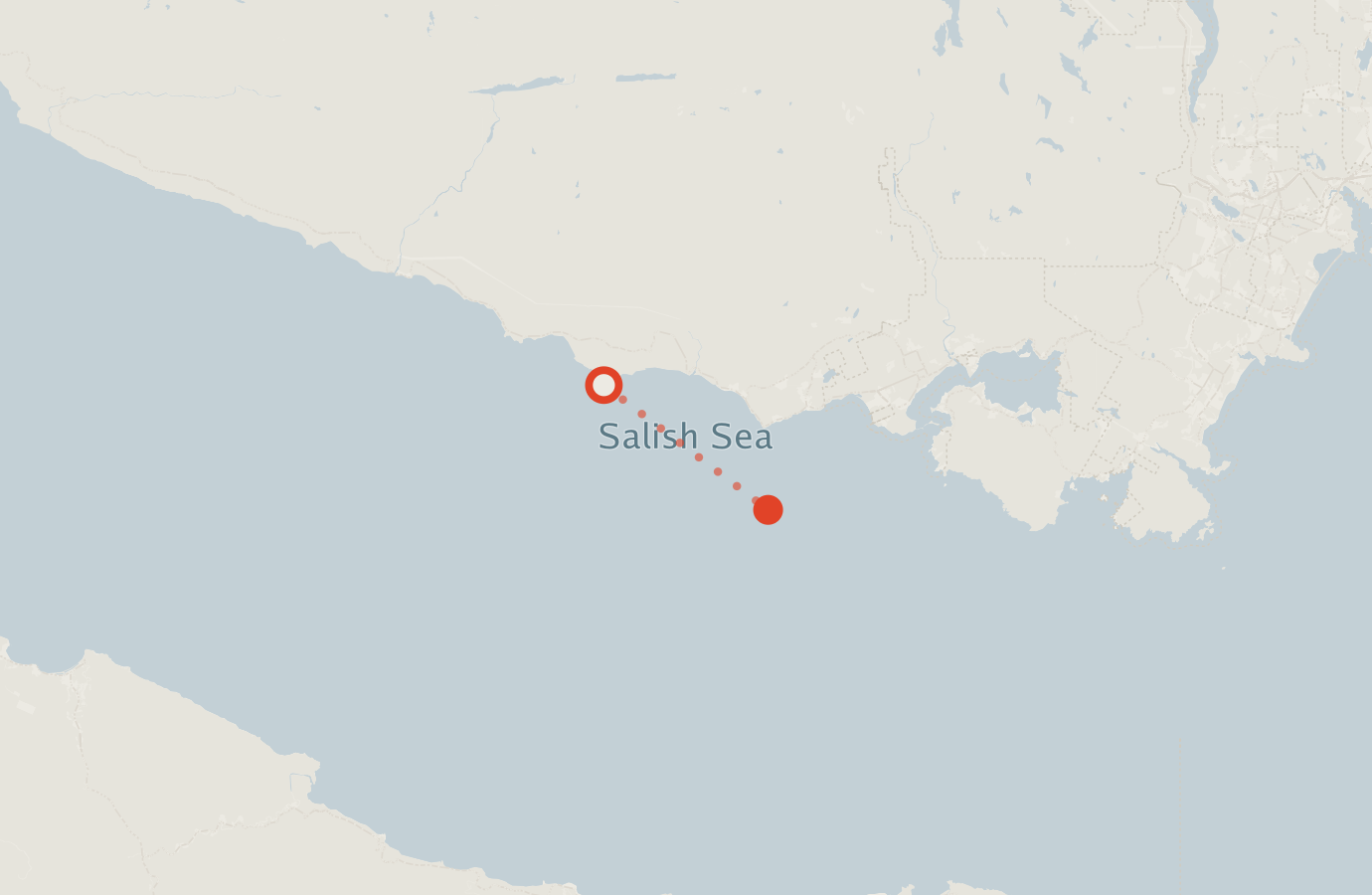 Activity map — real sighting points on an OpenStreetMap basemap