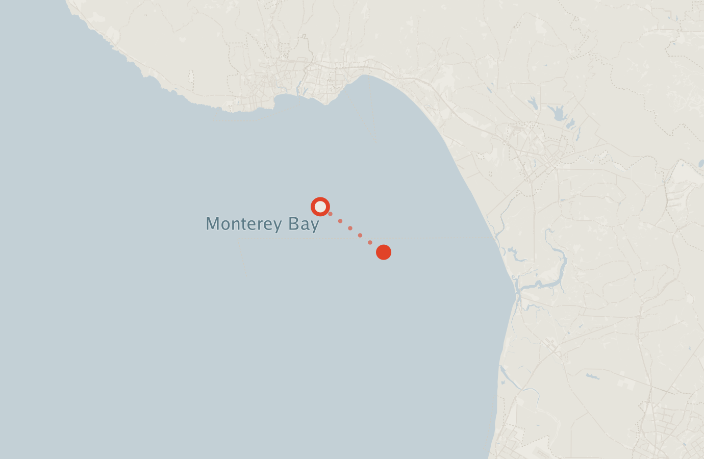 Activity map — real sighting points on an OpenStreetMap basemap