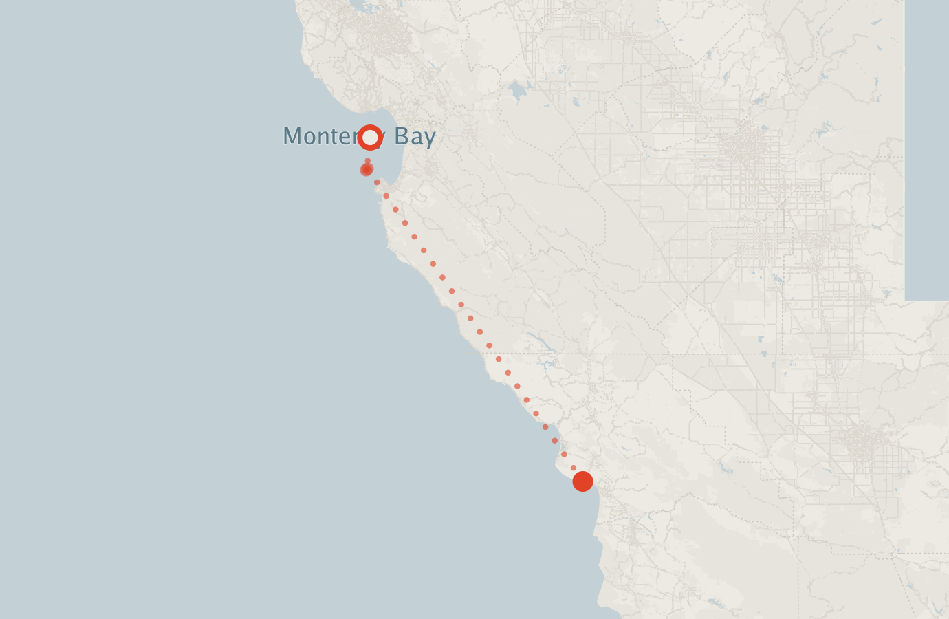 Activity map — real sighting points on an OpenStreetMap basemap