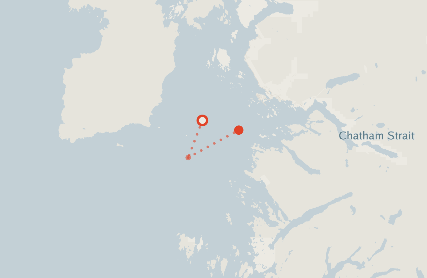 Activity map — real sighting points on an OpenStreetMap basemap