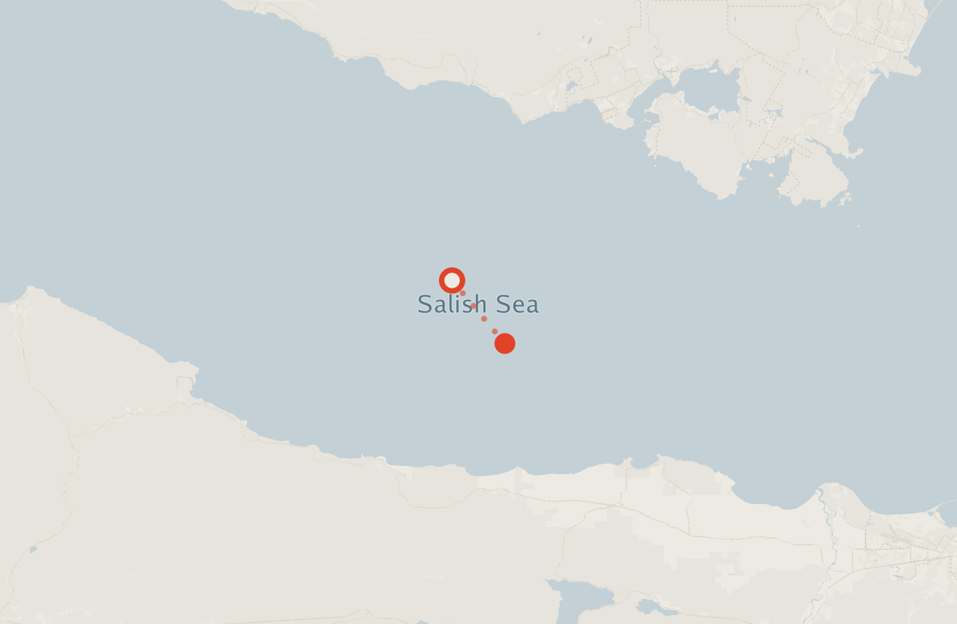 Activity map — real sighting points on an OpenStreetMap basemap