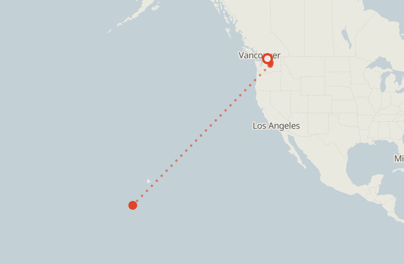 Activity map — real sighting points on an OpenStreetMap basemap