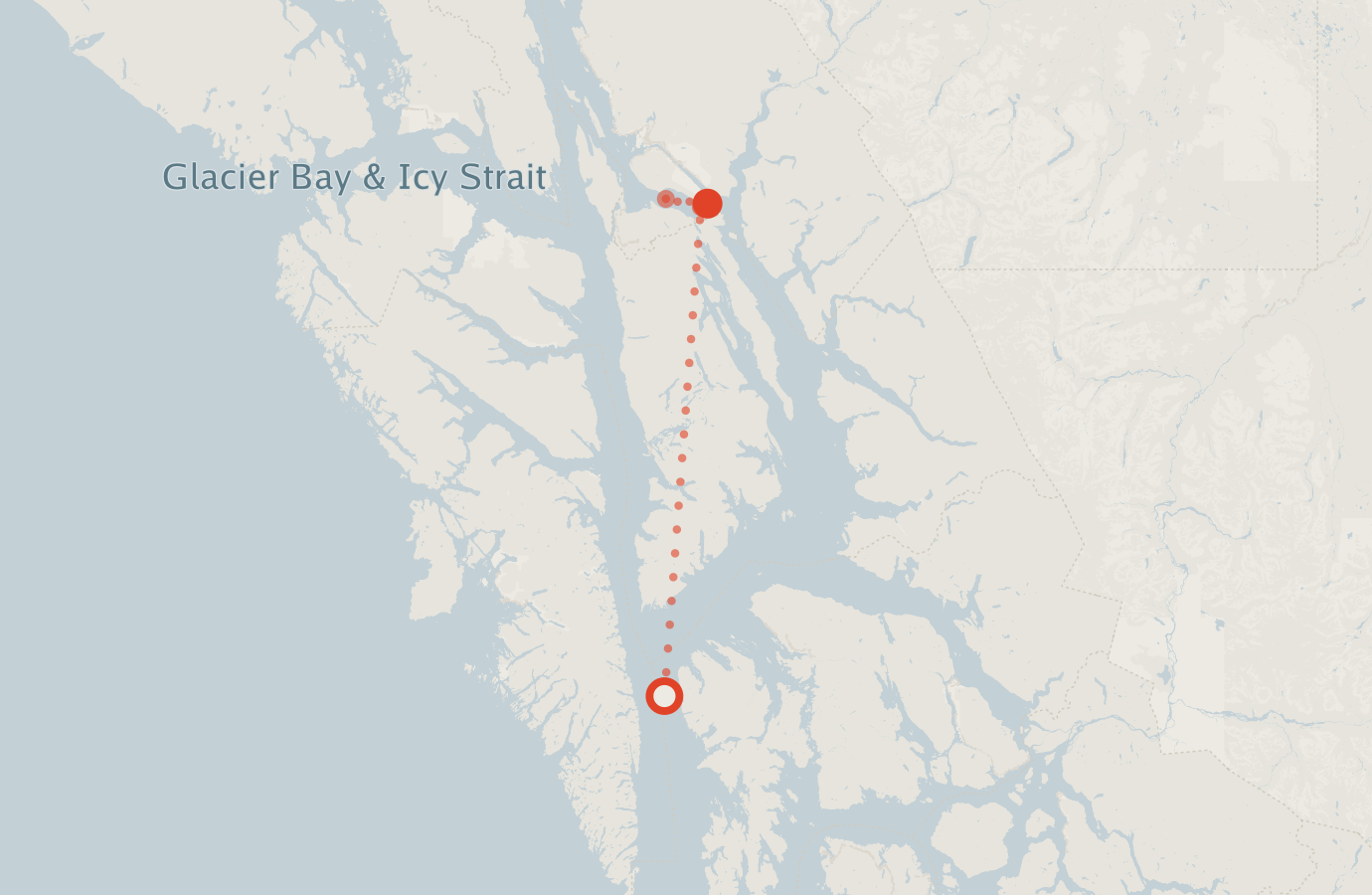 Activity map — real sighting points on an OpenStreetMap basemap