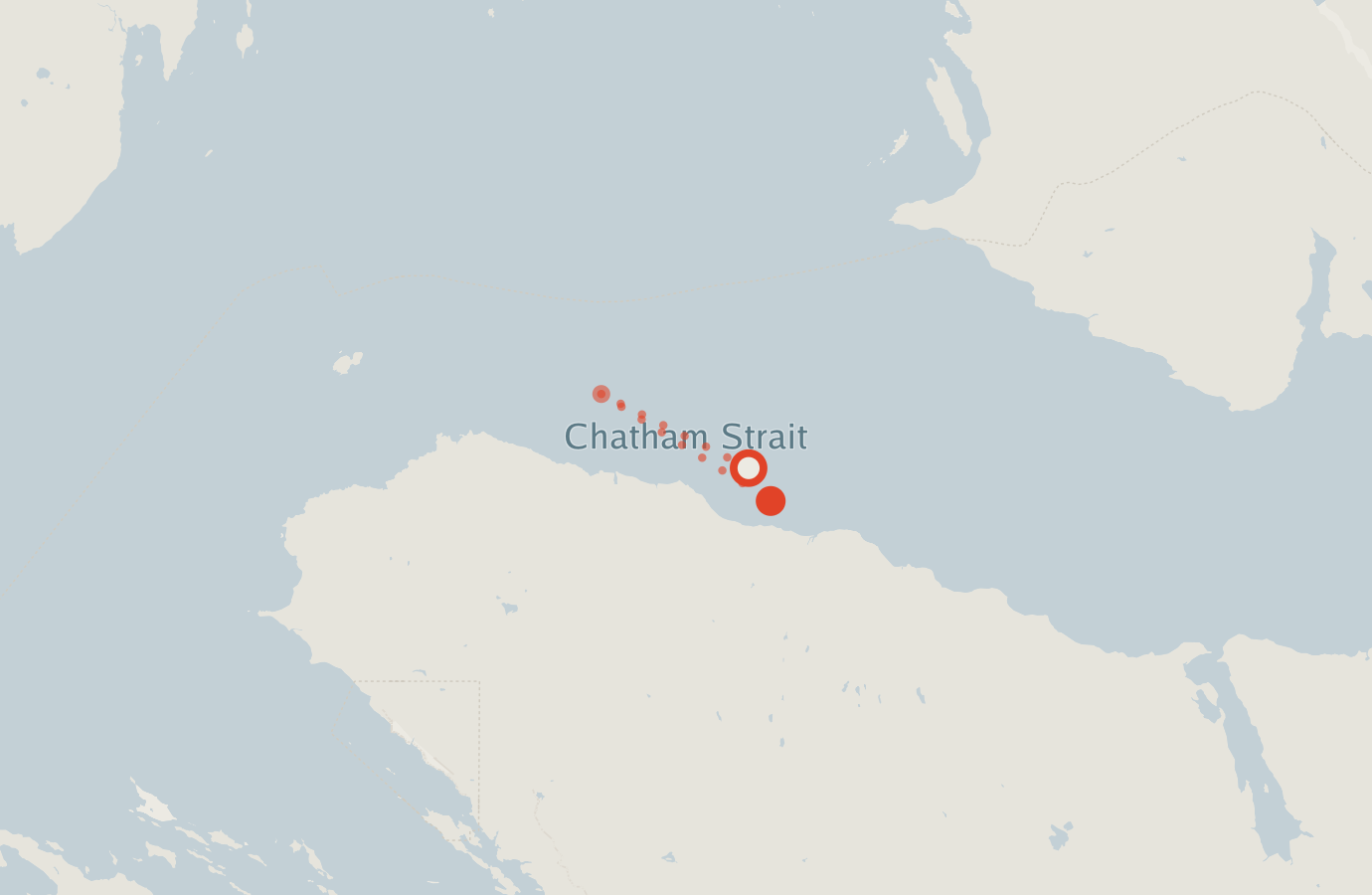 Activity map — real sighting points on an OpenStreetMap basemap