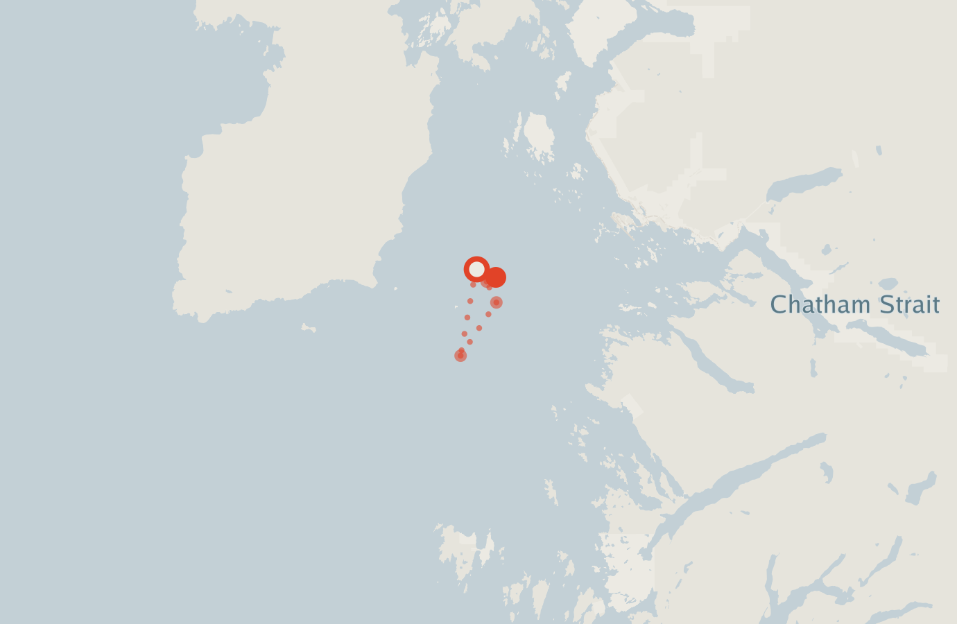 Activity map — real sighting points on an OpenStreetMap basemap