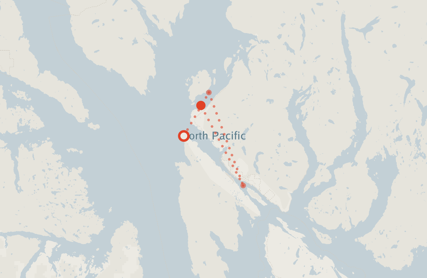 Activity map — real sighting points on an OpenStreetMap basemap