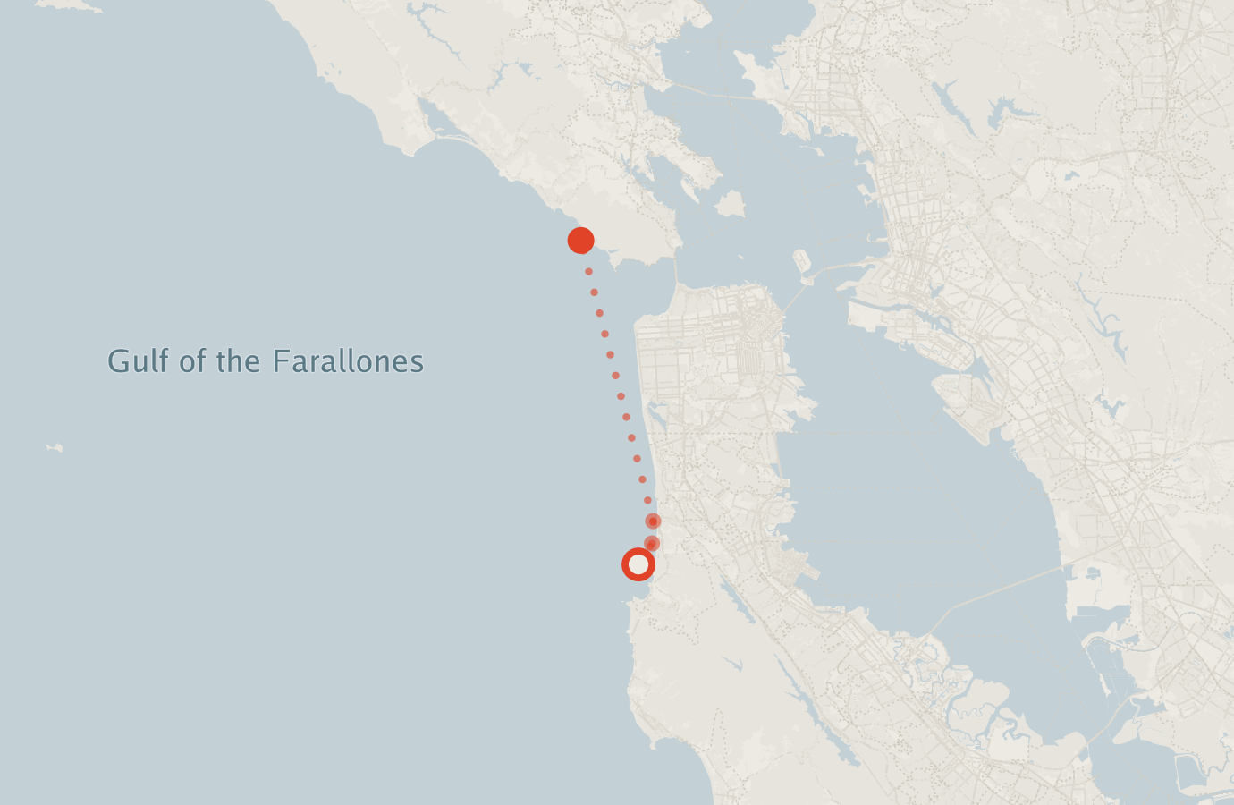 Activity map — real sighting points on an OpenStreetMap basemap