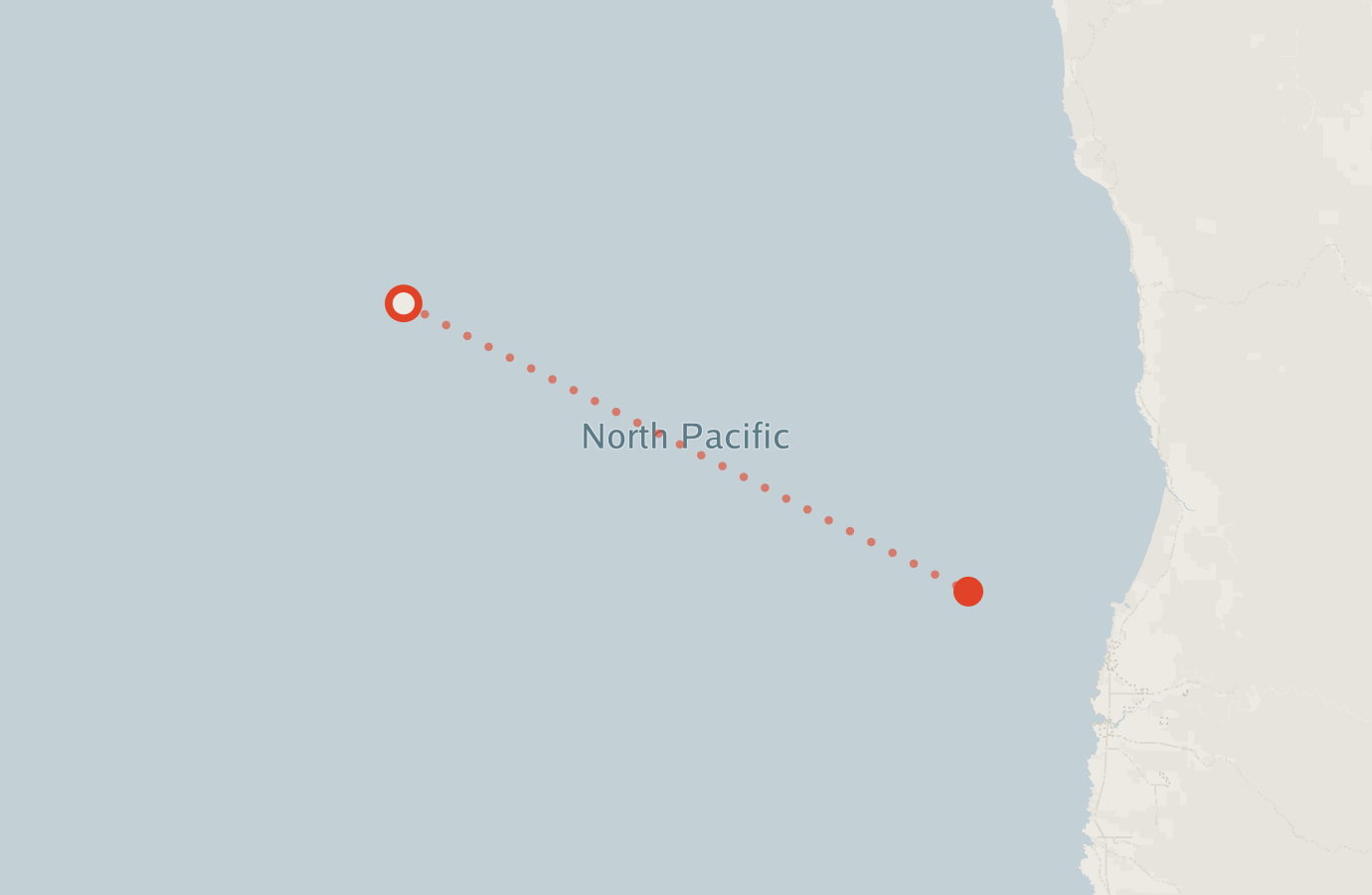 Activity map — real sighting points on an OpenStreetMap basemap