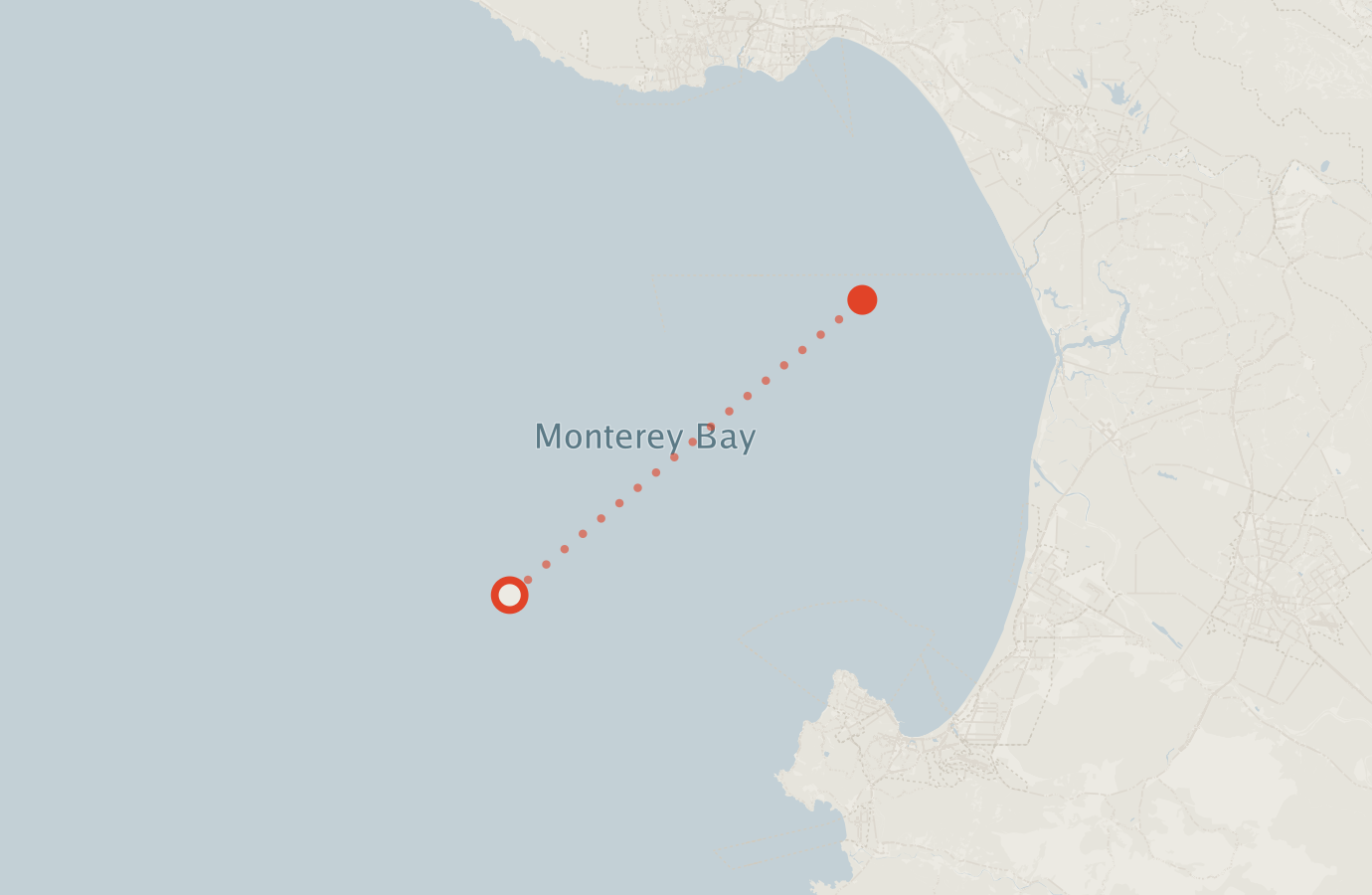 Activity map — real sighting points on an OpenStreetMap basemap