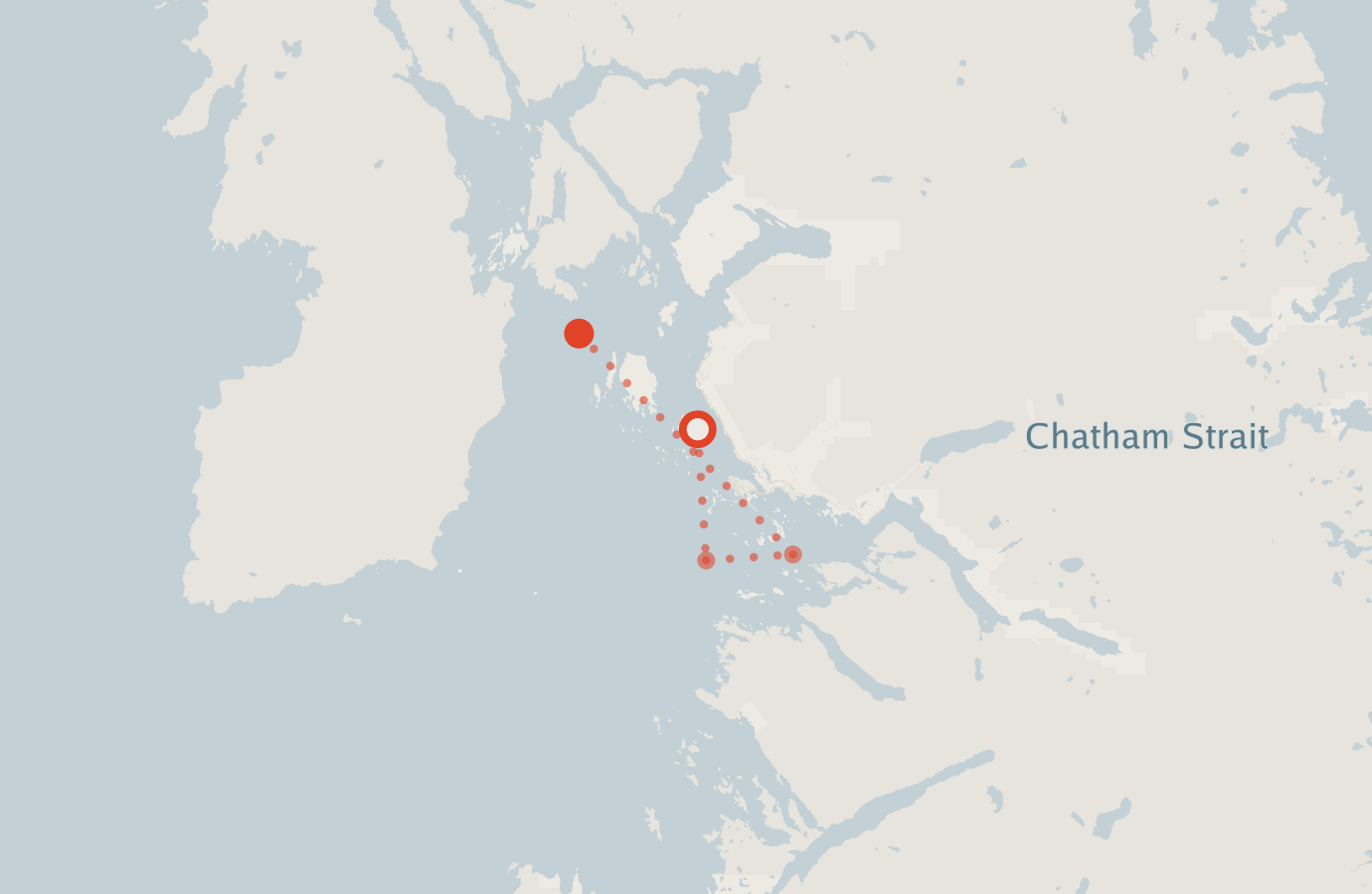 Activity map — real sighting points on an OpenStreetMap basemap