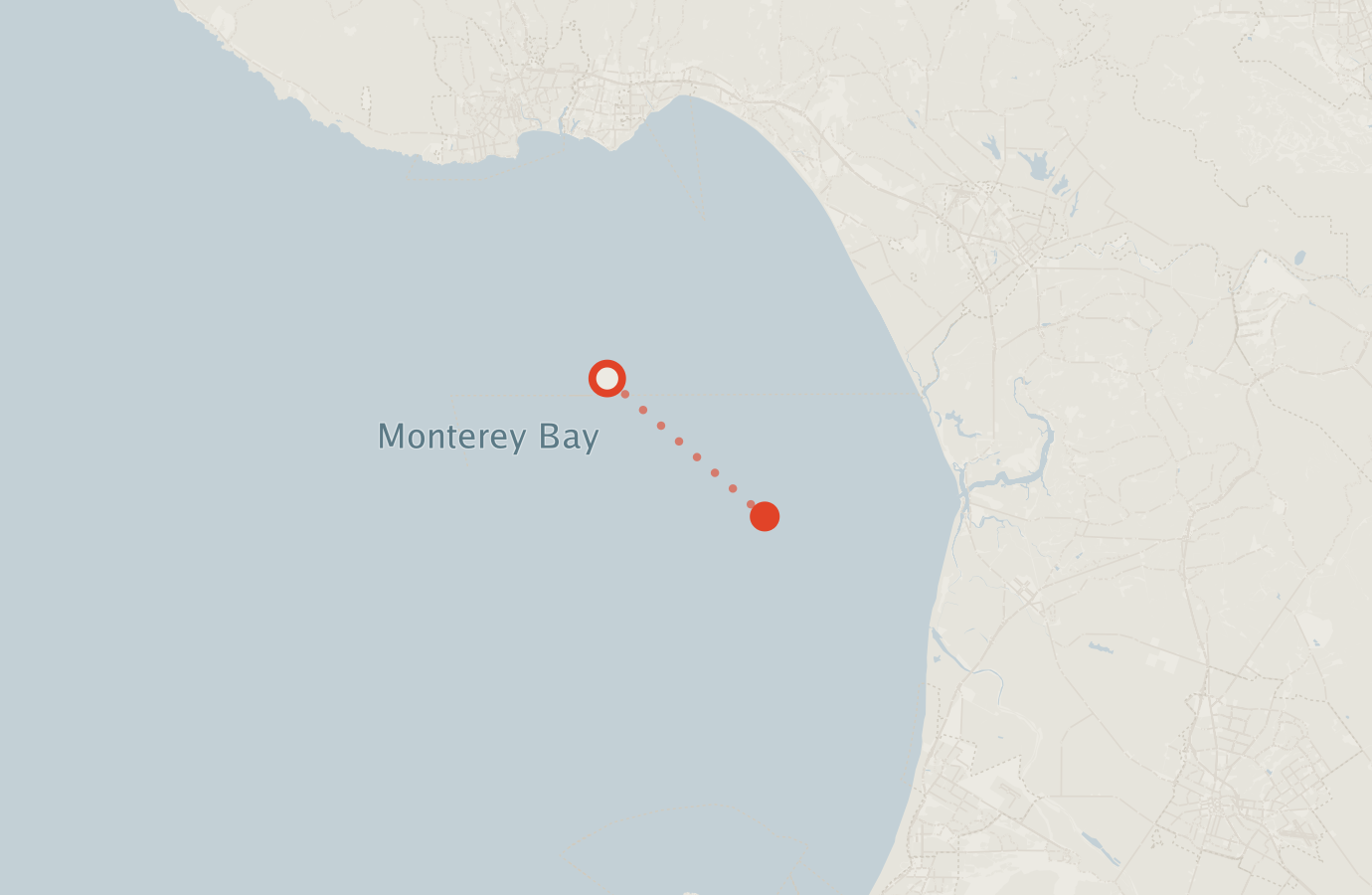 Activity map — real sighting points on an OpenStreetMap basemap