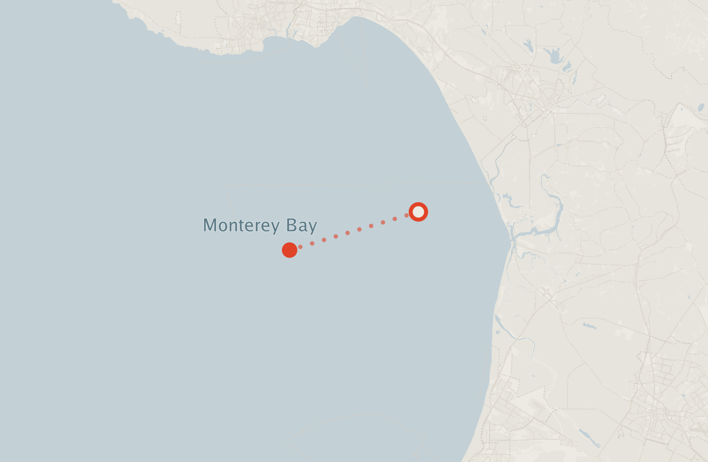 Activity map — real sighting points on an OpenStreetMap basemap