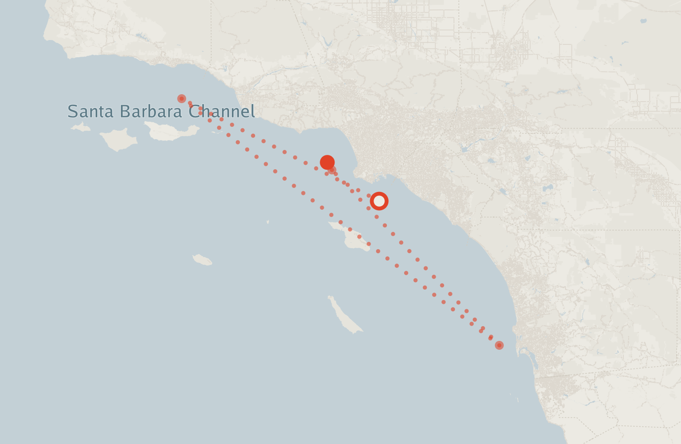 Activity map — real sighting points on an OpenStreetMap basemap