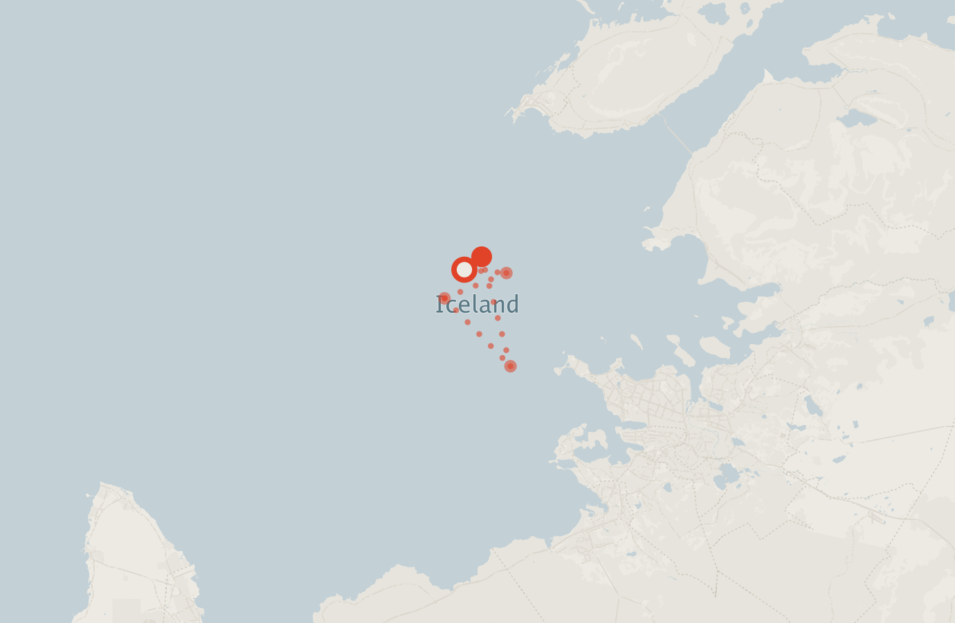 Activity map — real sighting points on an OpenStreetMap basemap