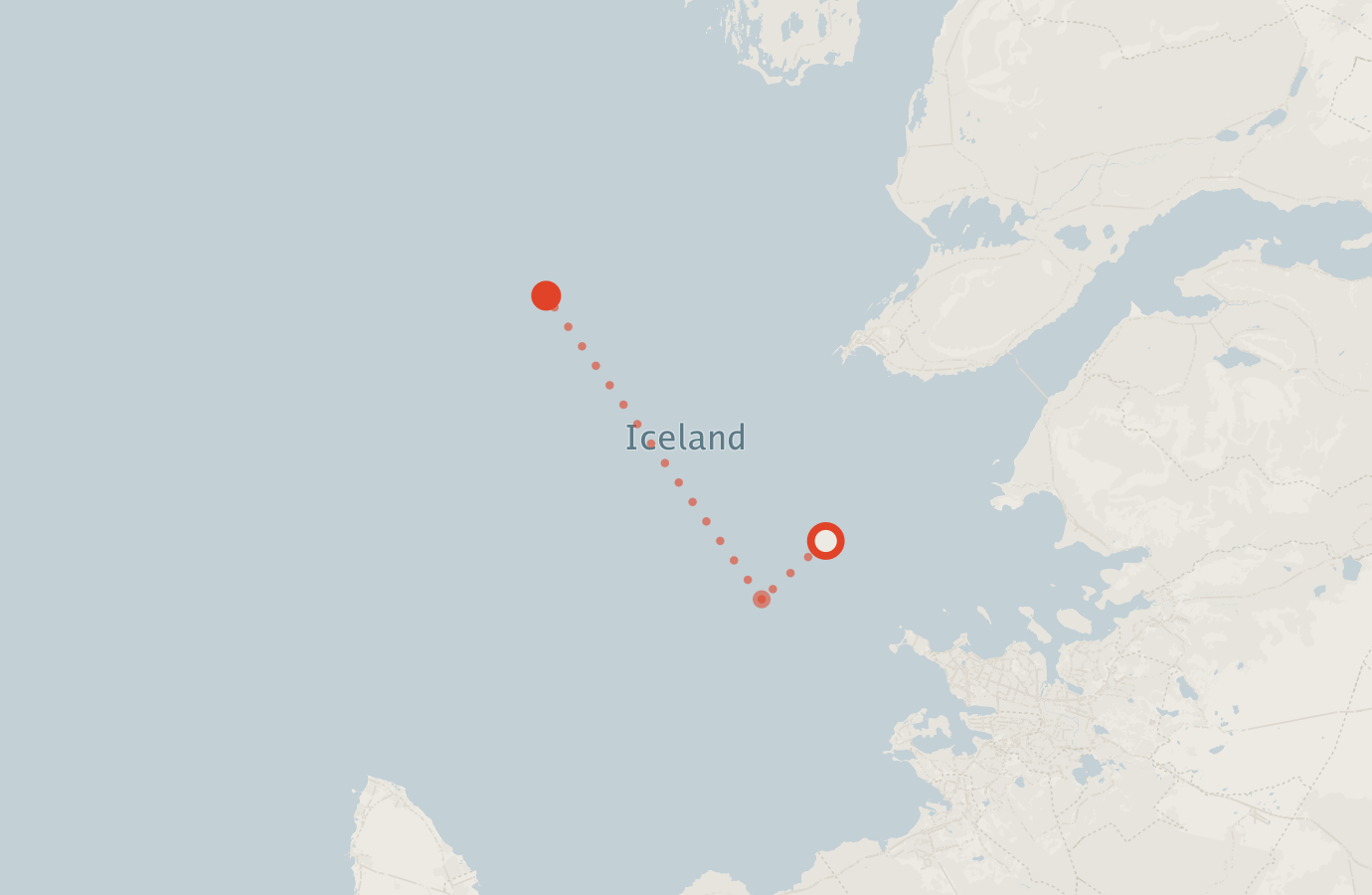Activity map — real sighting points on an OpenStreetMap basemap