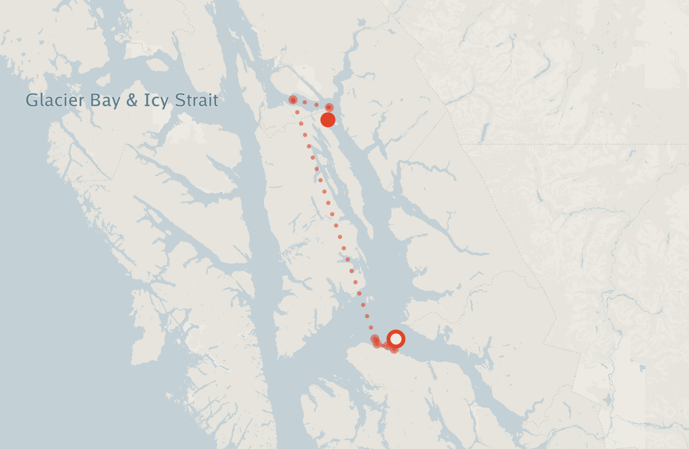 Activity map — real sighting points on an OpenStreetMap basemap