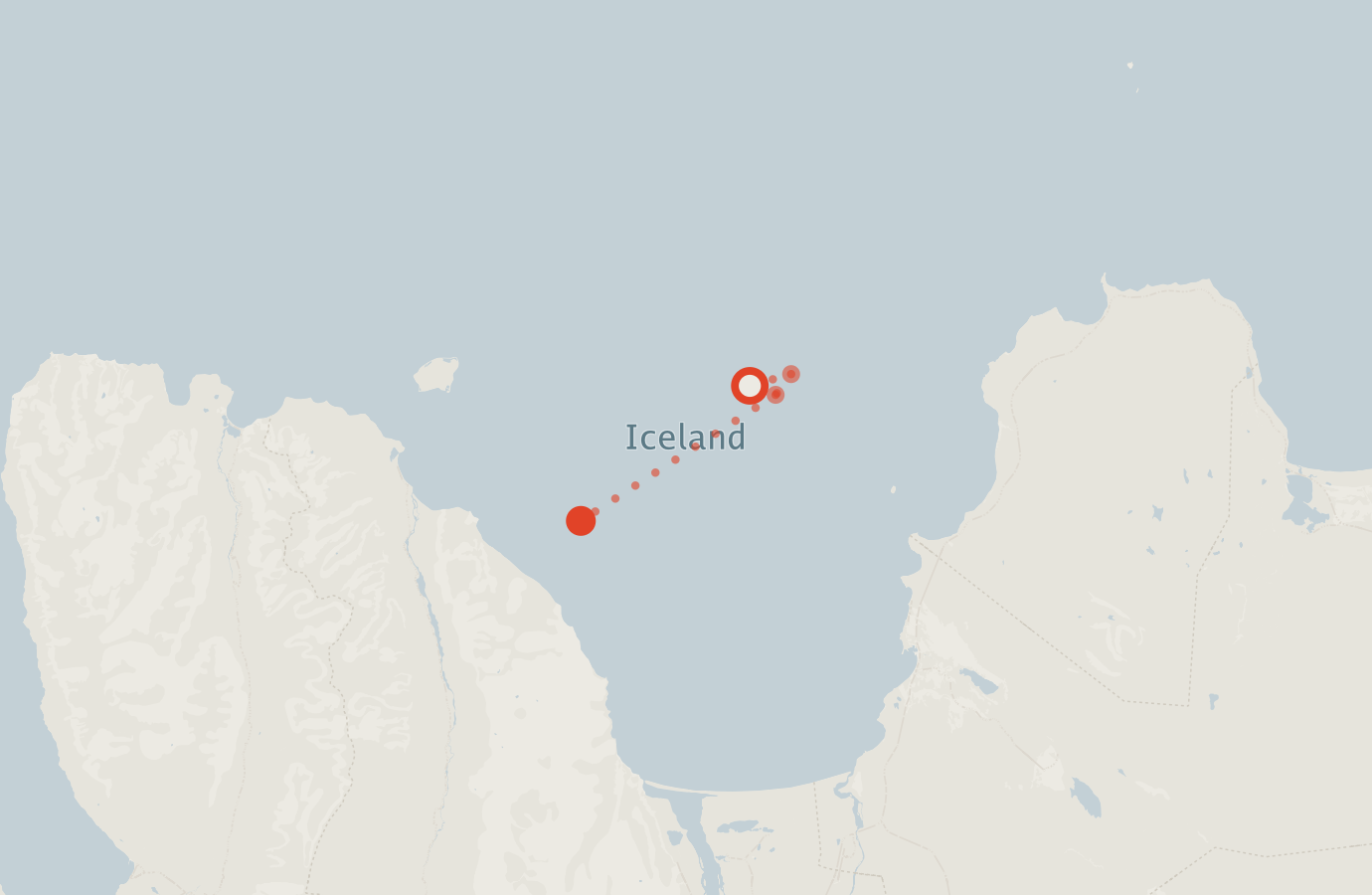 Activity map — real sighting points on an OpenStreetMap basemap