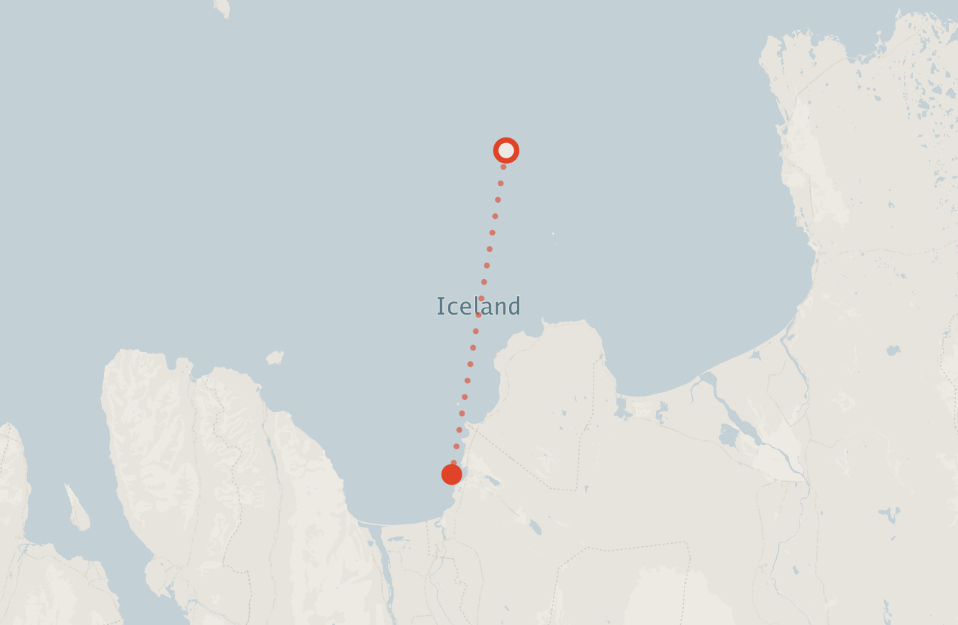 Activity map — real sighting points on an OpenStreetMap basemap
