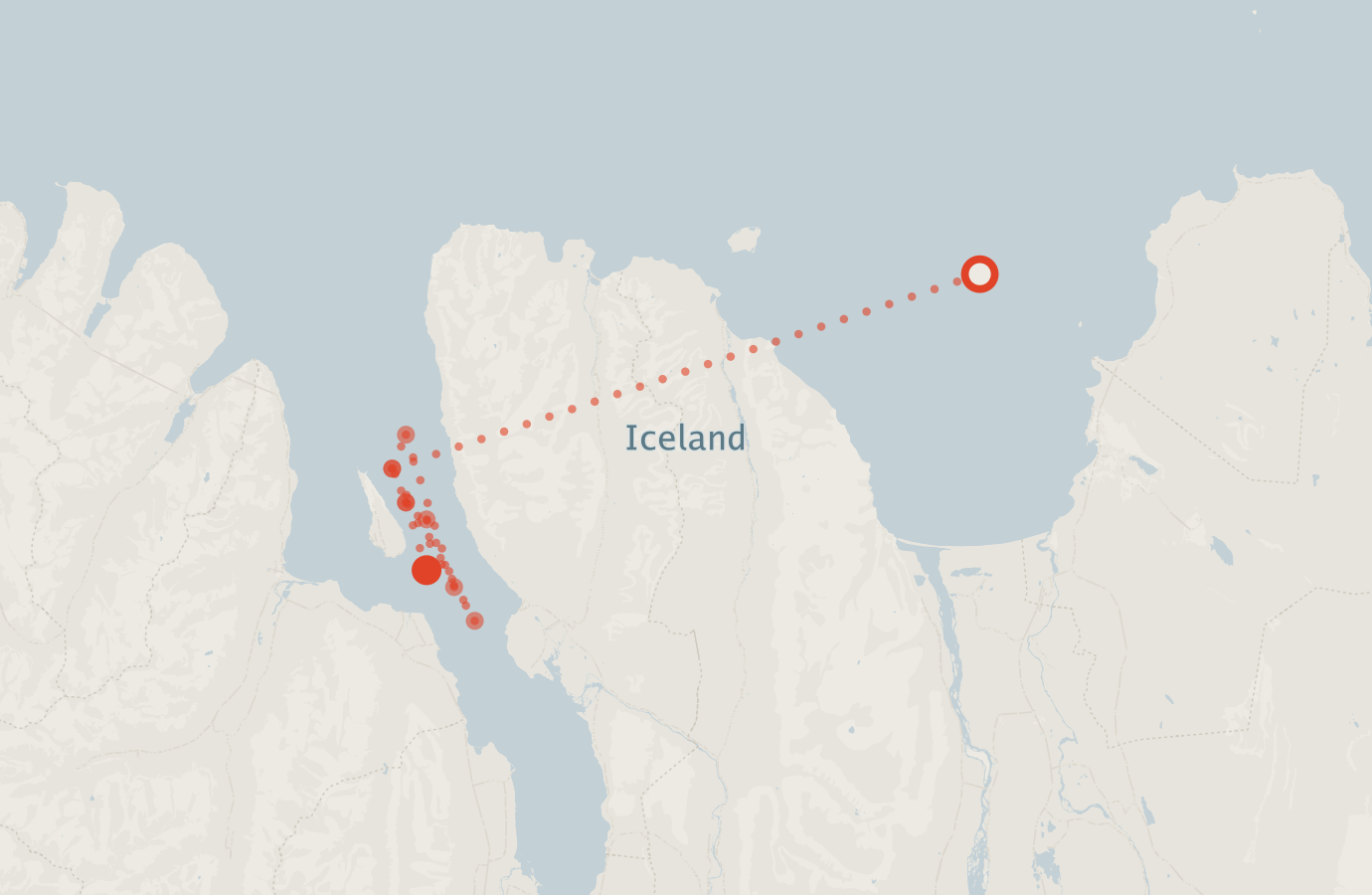 Activity map — real sighting points on an OpenStreetMap basemap