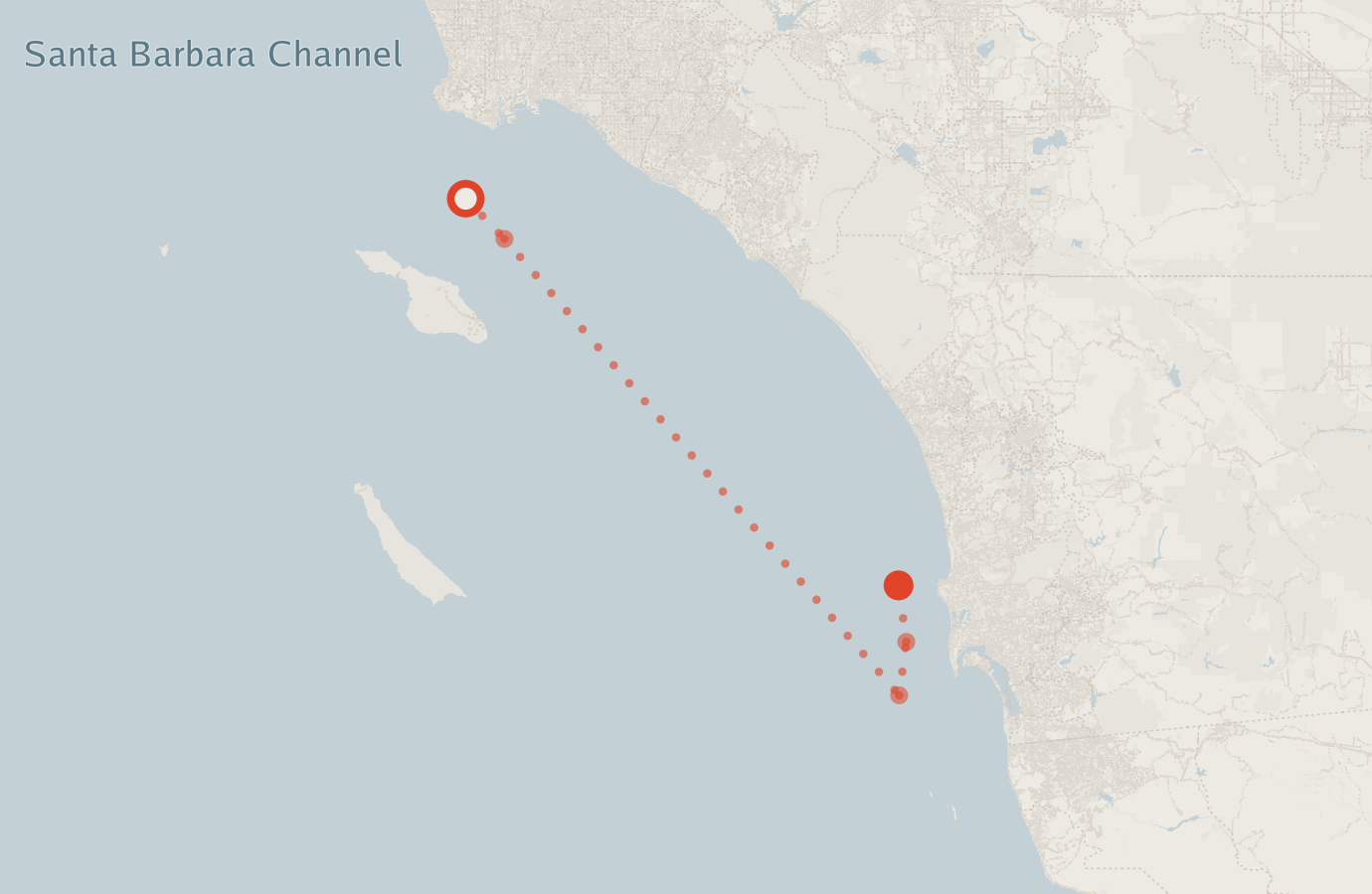 Activity map — real sighting points on an OpenStreetMap basemap