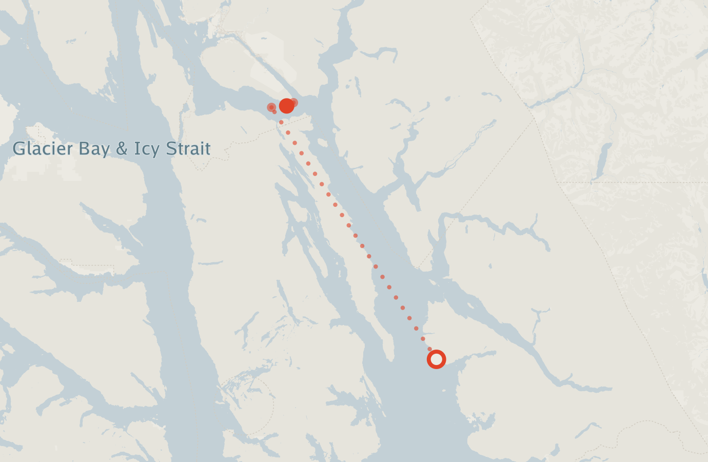 Activity map — real sighting points on an OpenStreetMap basemap
