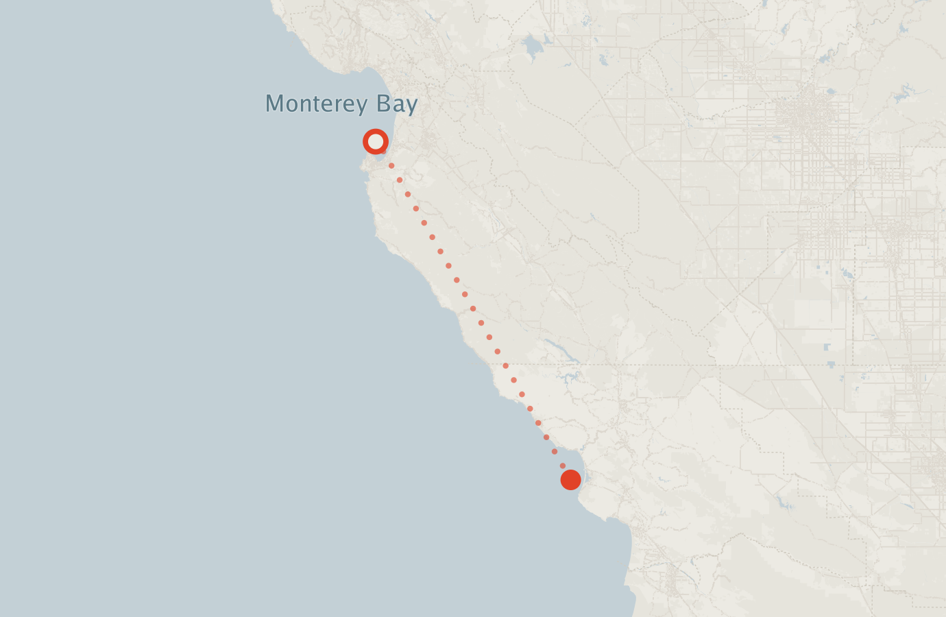 Activity map — real sighting points on an OpenStreetMap basemap