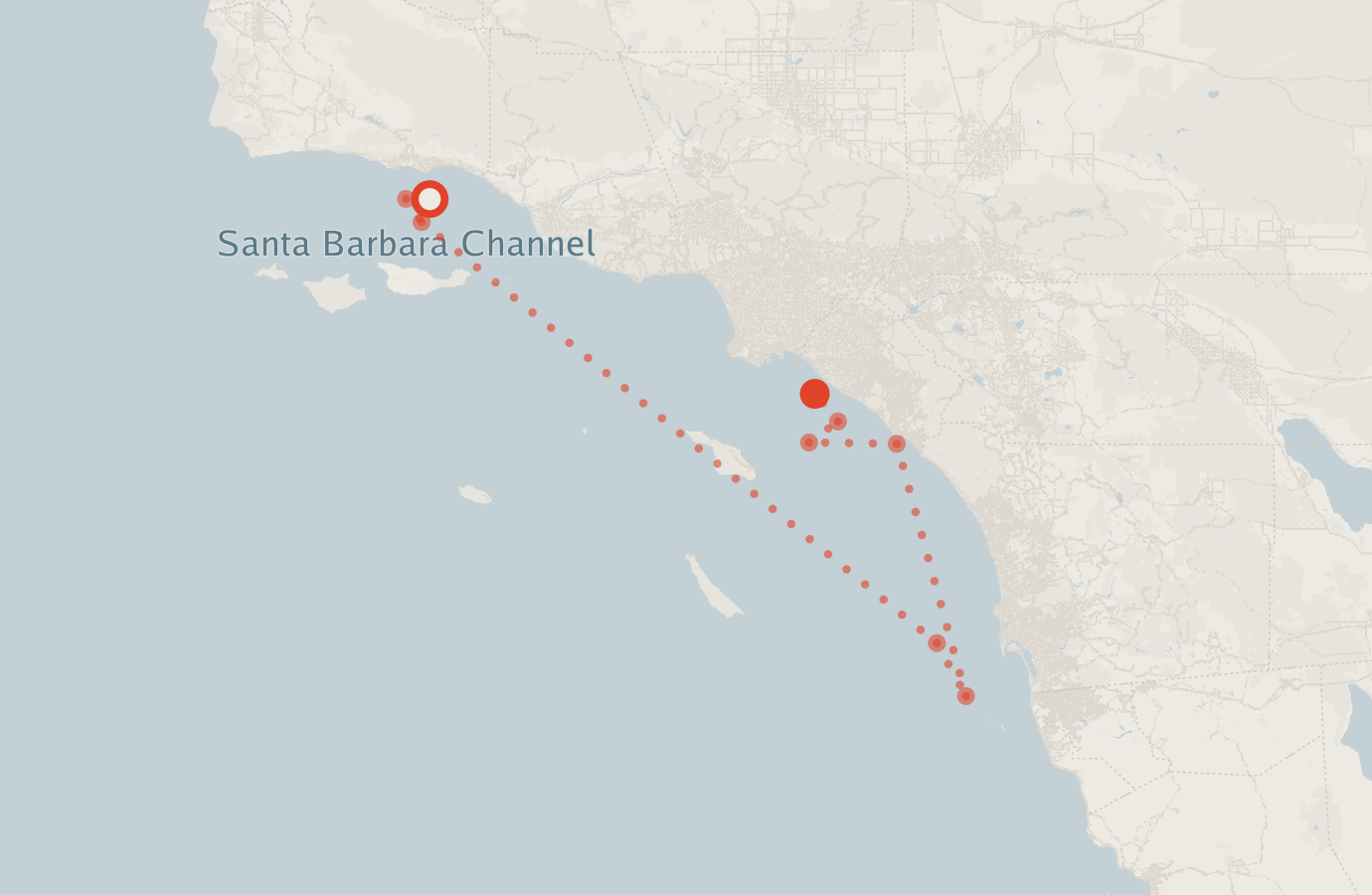 Activity map — real sighting points on an OpenStreetMap basemap