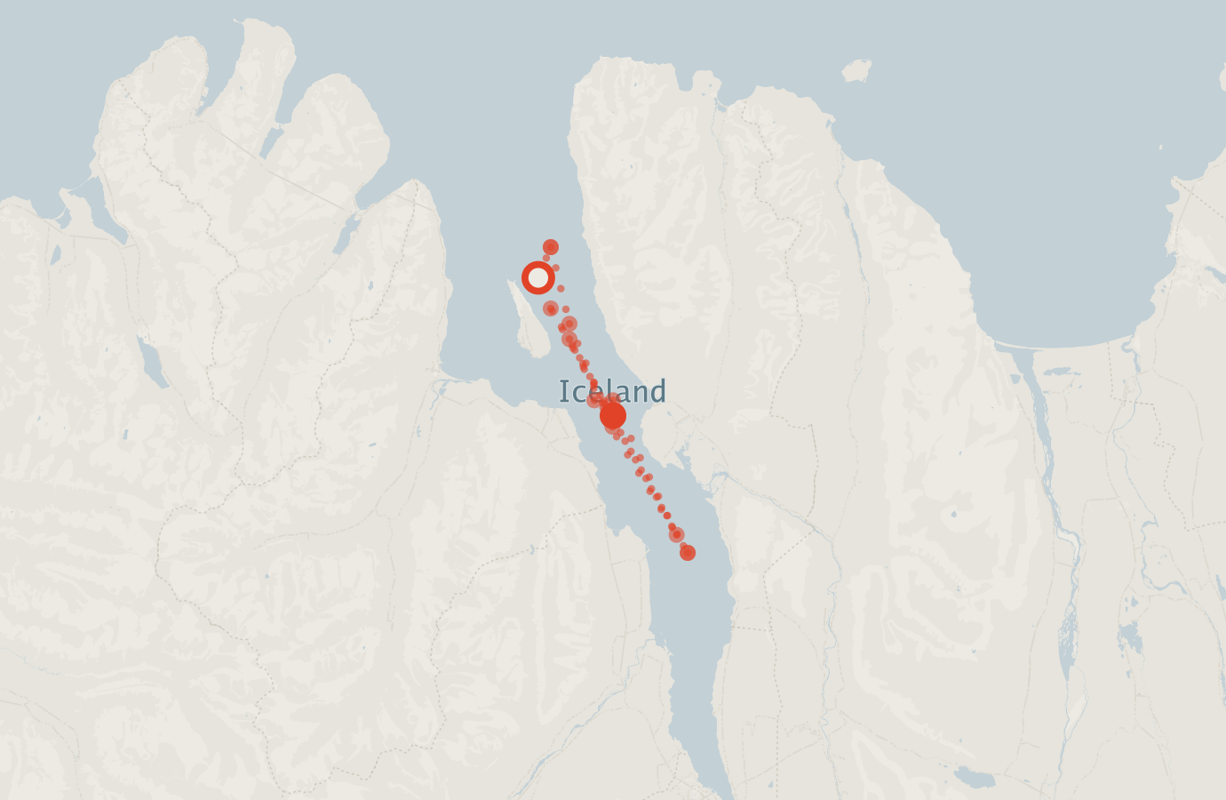 Activity map — real sighting points on an OpenStreetMap basemap